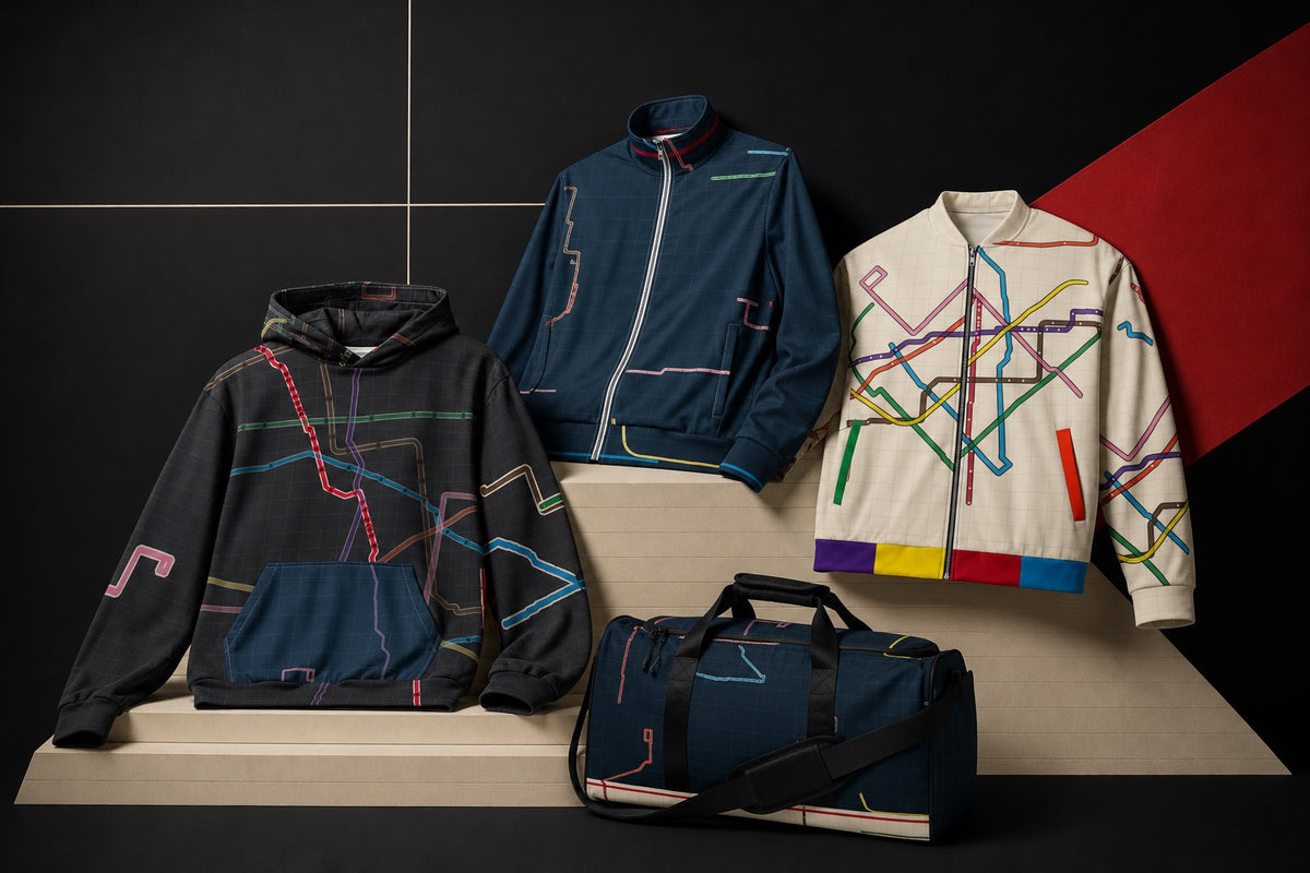 Chicago Food Magazine Luxury Collection featuring avant-garde Chicago Transit apparel and accessories