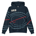Chicago ORD Terminal Orbit oversized hoodie in midnight navy with ice-blue terminal rings