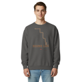 Chicago Brown Line garment-dyed crewneck in Pepper, primary view