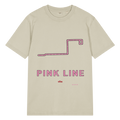 Chicago Pink Line garment-dyed T-shirt in Stone, primary view