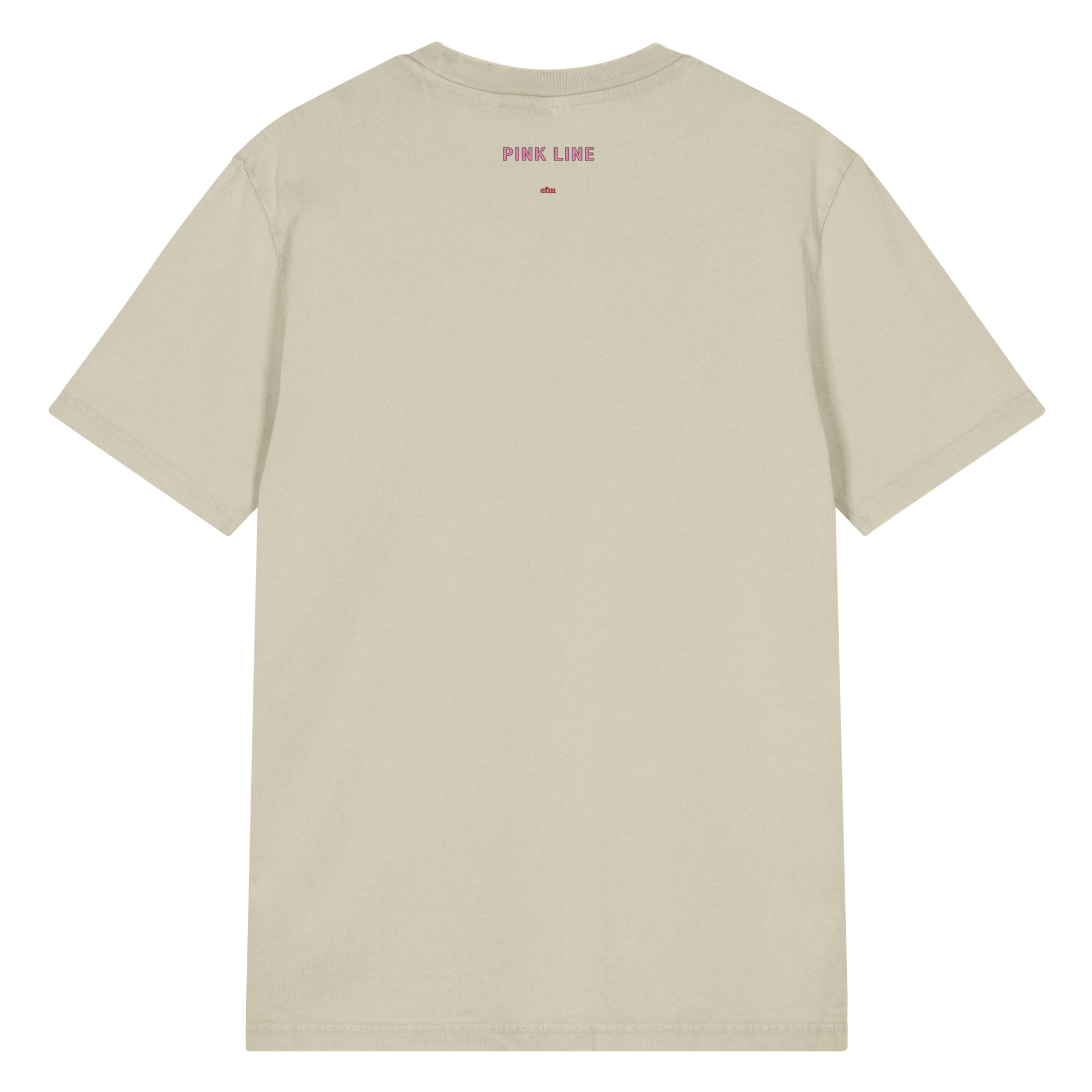 Chicago Pink Line garment-dyed T-shirt in Stone, alternate view