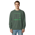 Chicago Green Line garment-dyed crewneck in Blue Spruce, primary view
