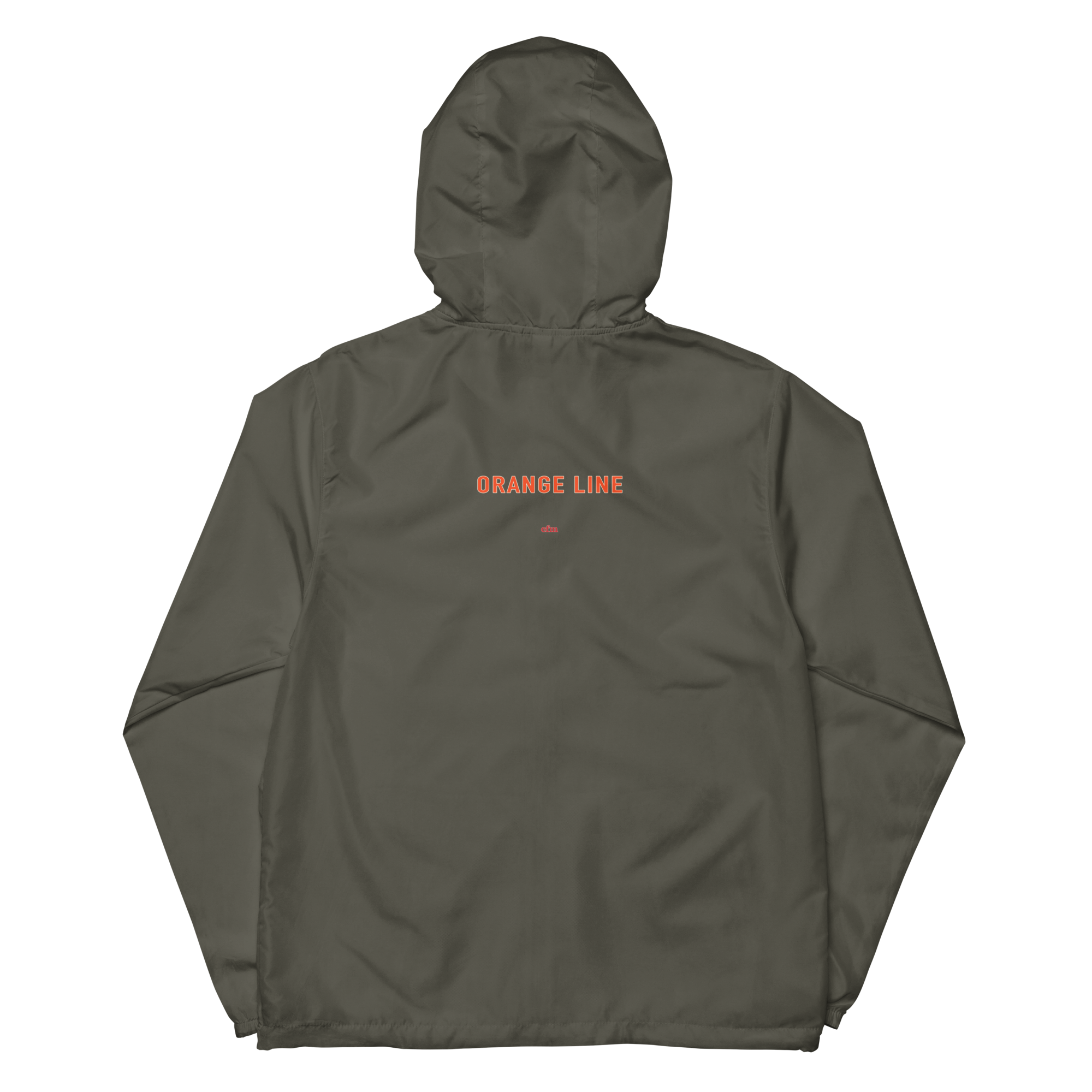 Chicago Orange Line lightweight windbreaker in Graphite, alternate view