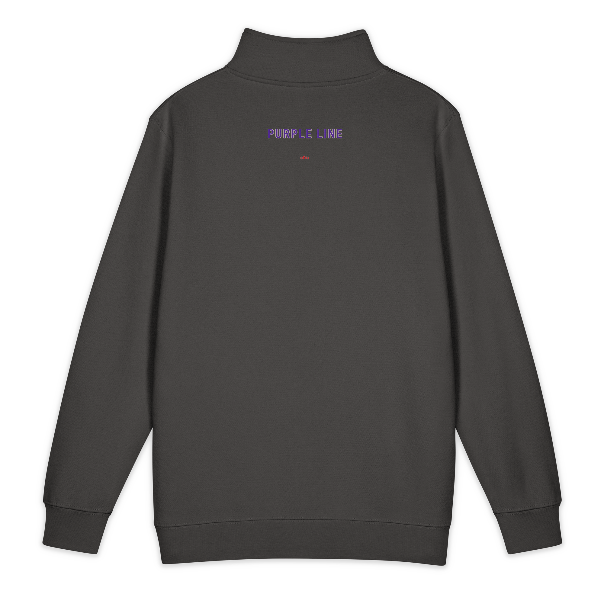 Chicago Purple Line premium quarter-zip sweatshirt in Smoke, alternate view