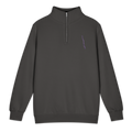Chicago Purple Line premium quarter-zip sweatshirt in Smoke, primary view