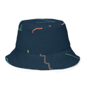 Chicago Transit Night Day reversible bucket hat with transfer matrix and route toile, primary view