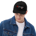 Chicago 22 Clark corduroy cap with reinforced route embroidery and CFM logo