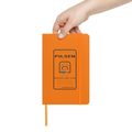 Pilsen table notes journal in Orange, front view - Chicago Neighborhood Series