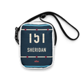 Chicago 151 Sheridan utility crossbody bag in navy, red, lake blue, and cream, primary view