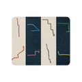 Chicago Transit System Atlas sherpa blanket with all eight complete rail diagrams, primary view