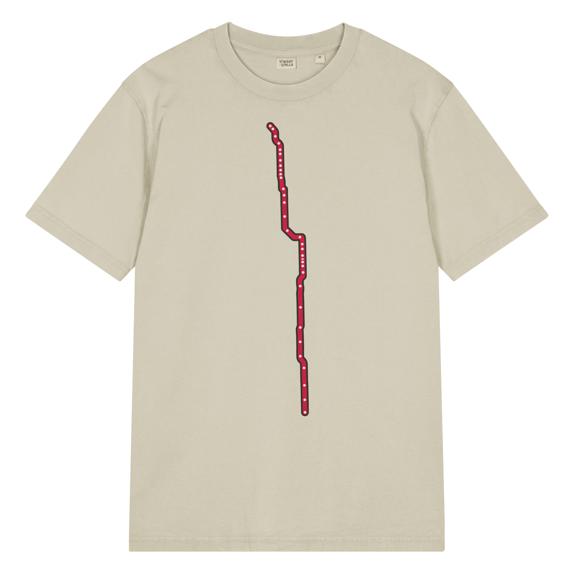 Chicago Red Line garment-dyed T-shirt in Stone, primary view