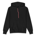 Chicago Red Line heavyweight hoodie in black, primary view