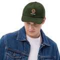 Lincoln Park corduroy cap in Dark Olive, front view - Chicago Neighborhood Series