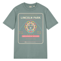 Lincoln Park garment-dyed t-shirt in G. Dyed Green Bay, front view - Chicago Neighborhood Series