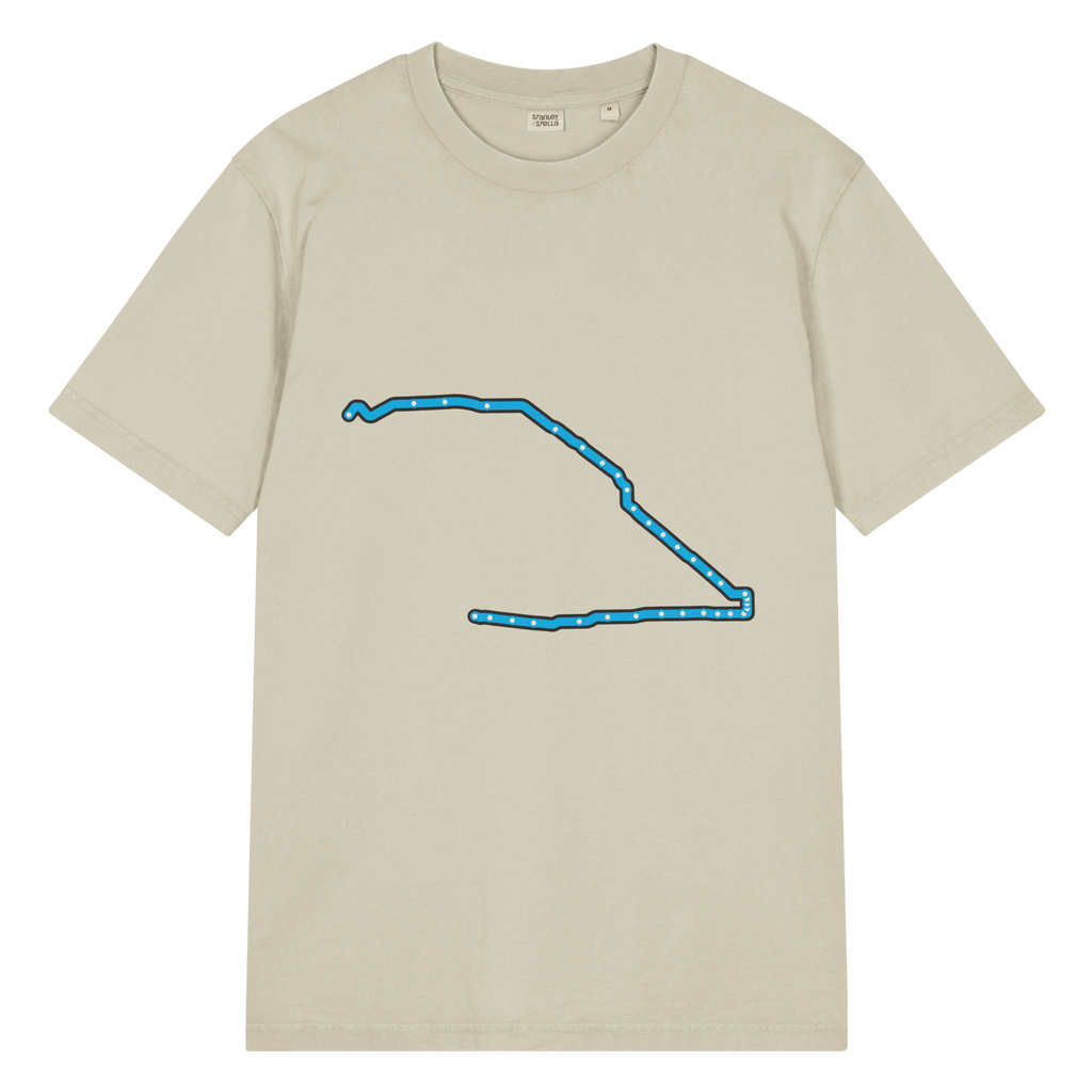 Chicago Blue Line garment-dyed T-shirt in Stone, primary view