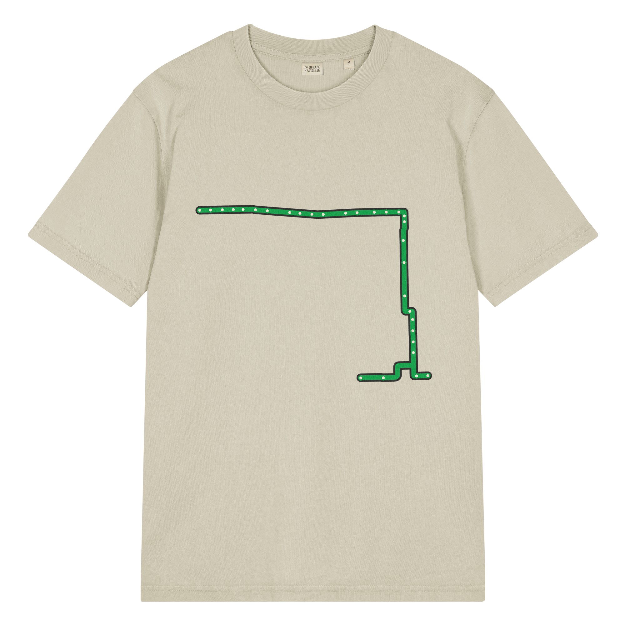 Chicago Green Line garment-dyed T-shirt in Stone, primary view