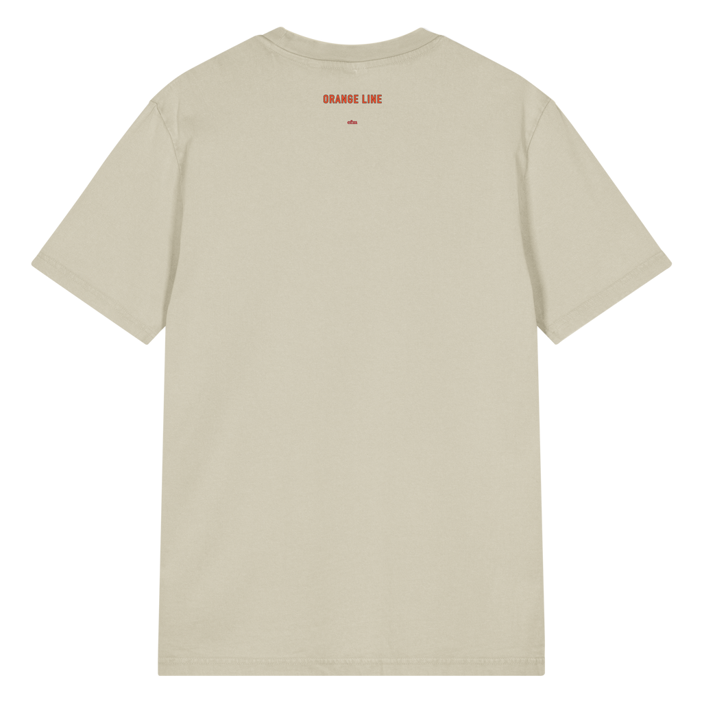 Chicago Orange Line garment-dyed T-shirt in Stone, alternate view