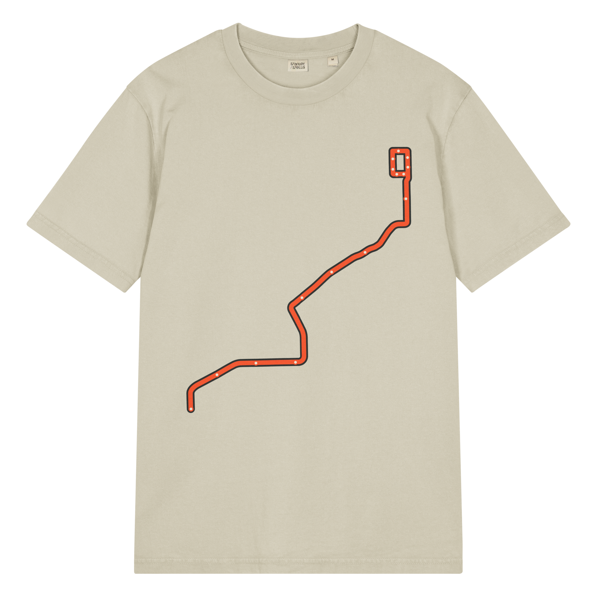 Chicago Orange Line garment-dyed T-shirt in Stone, primary view