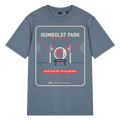 Humboldt Park garment-dyed t-shirt in G. Dyed Deep Teal, front view - Chicago Neighborhood Series