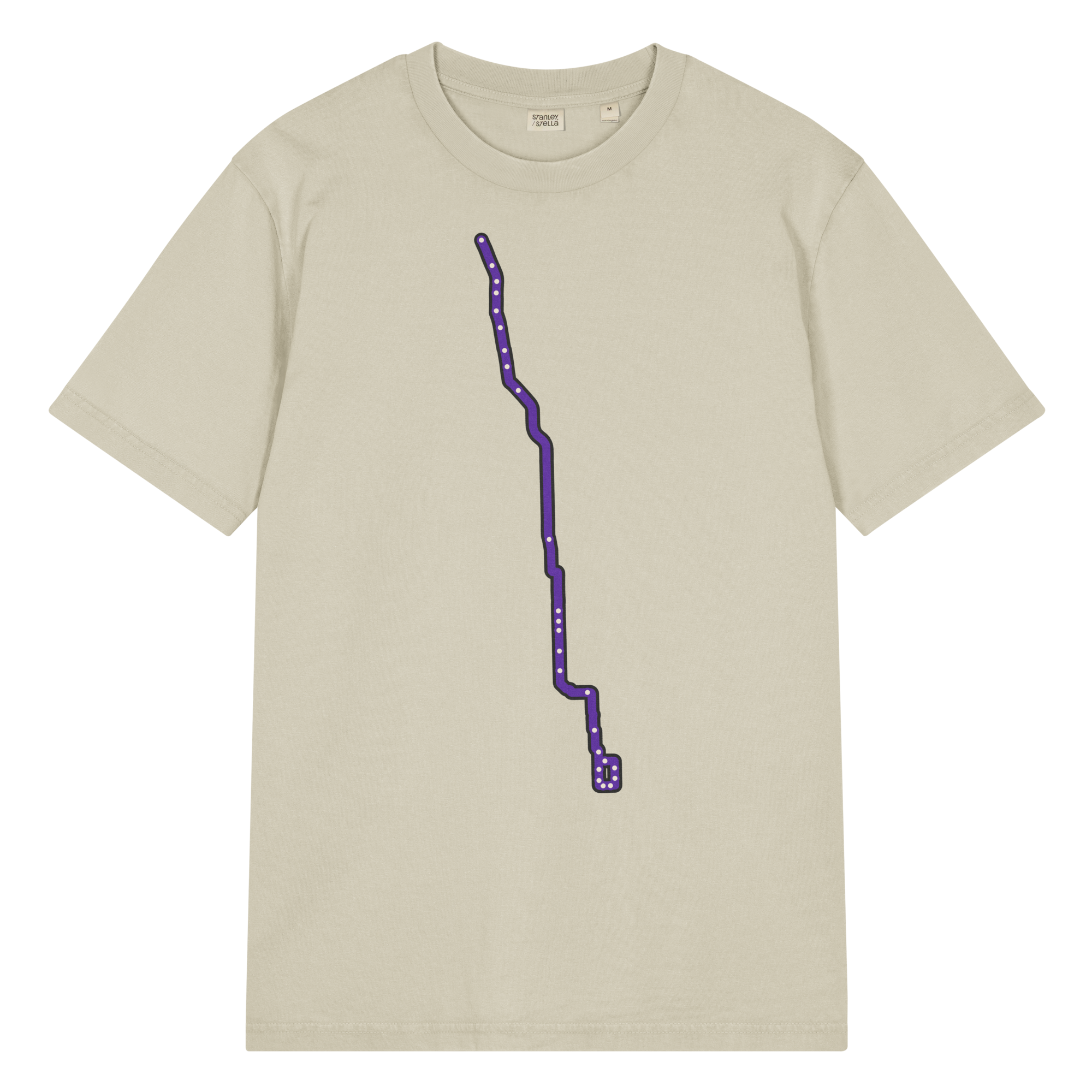 Chicago Purple Line garment-dyed T-shirt in Stone, primary view