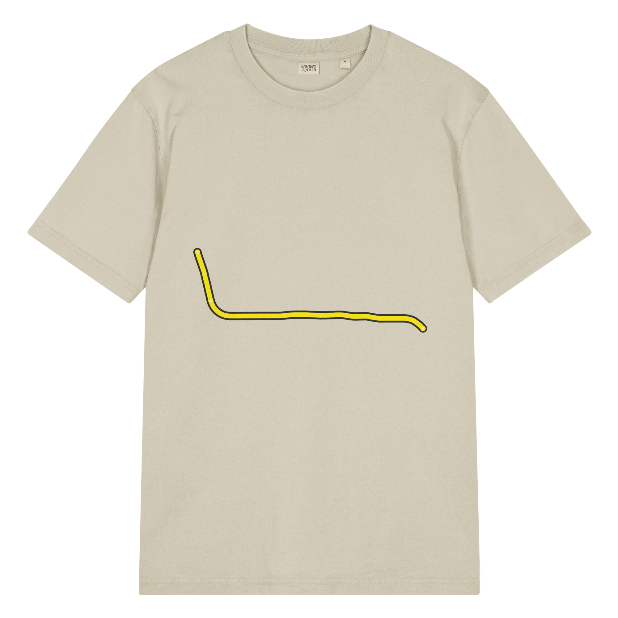 Chicago Yellow Line garment-dyed T-shirt in Stone, primary view