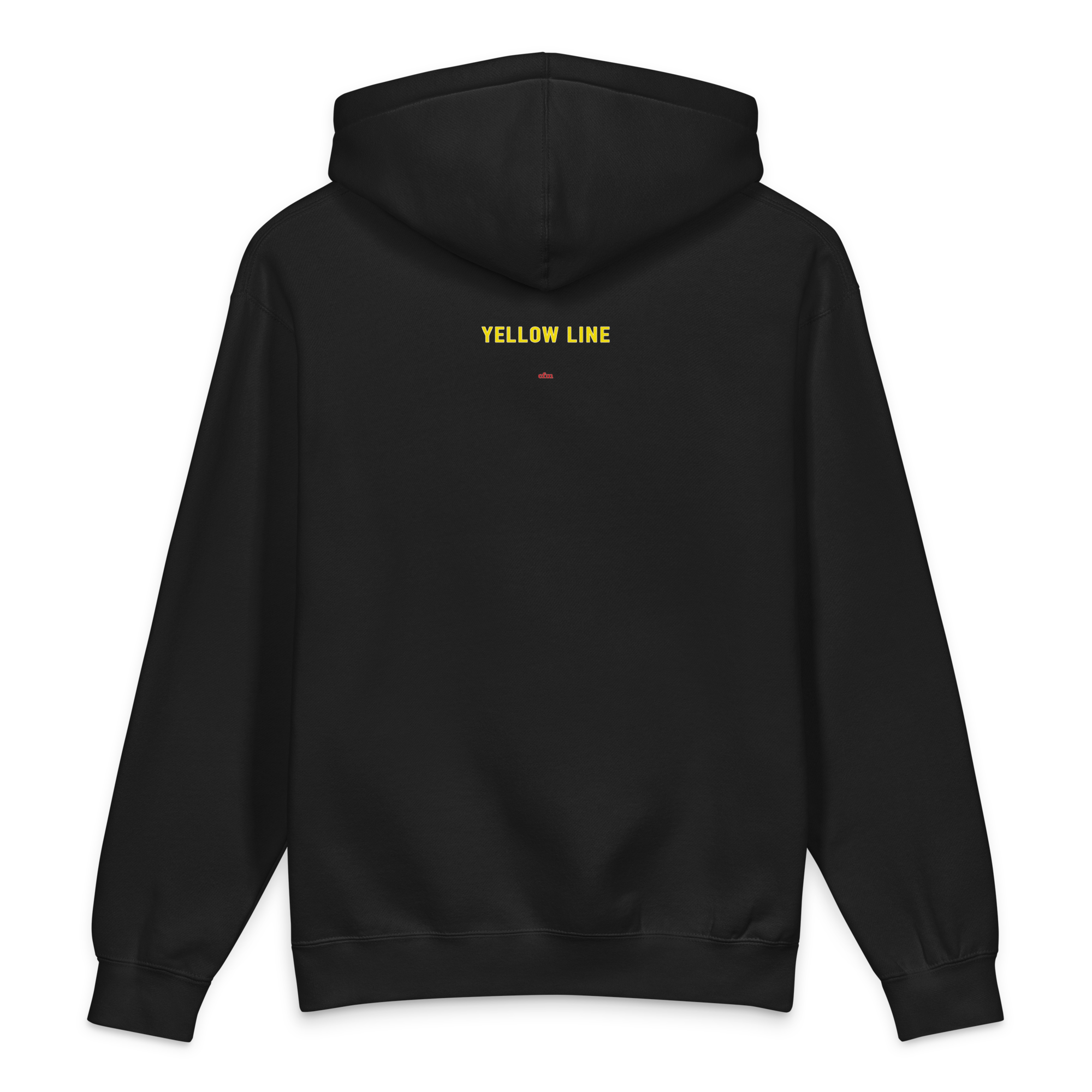 Chicago Yellow Line heavyweight hoodie in black, alternate view
