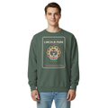 Lincoln Park garment-dyed crewneck in Blue Spruce, front view - Chicago Neighborhood Series