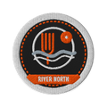 River North embroidered patch in Black, patch front view - Chicago Neighborhood Series