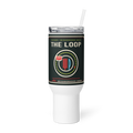 The Loop 40 oz travel mug in White, product view - Chicago Neighborhood Series