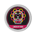 Lincoln Park embroidered patch in Black, patch front view - Chicago Neighborhood Series