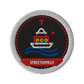 Streeterville embroidered patch in Black, patch front view - Chicago Neighborhood Series