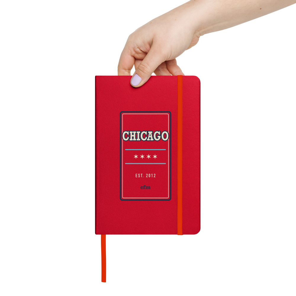 Chicago Collegiate red hardcover journal, primary view