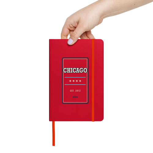 Chicago Collegiate red hardcover journal, primary view