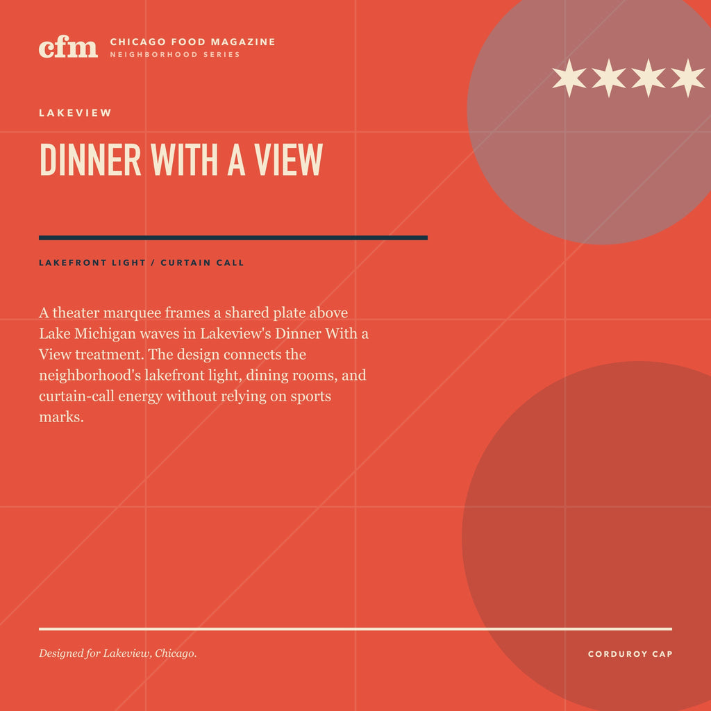 Lakeview corduroy cap, Dinner With a View design story