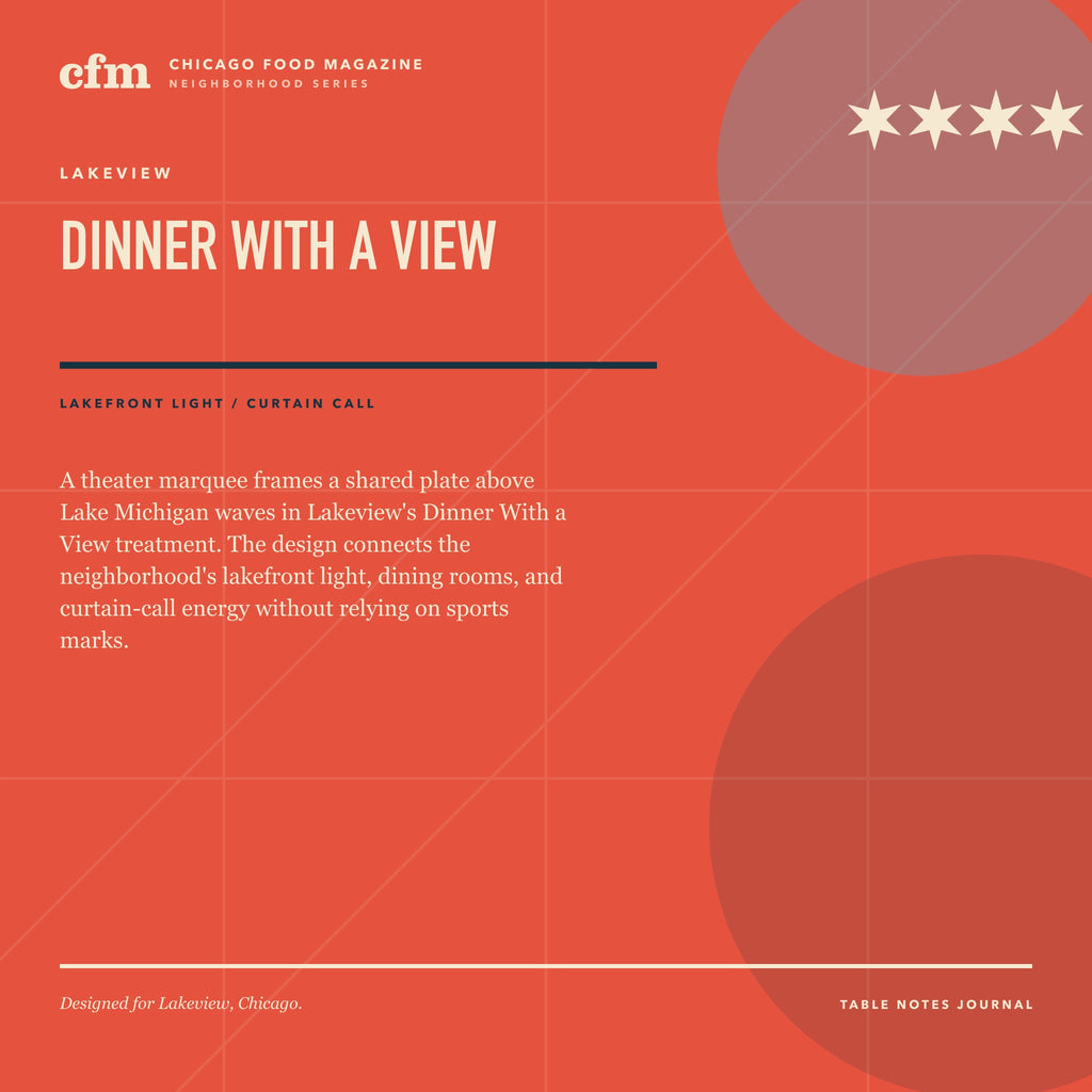 Lakeview table notes journal, Dinner With a View design story