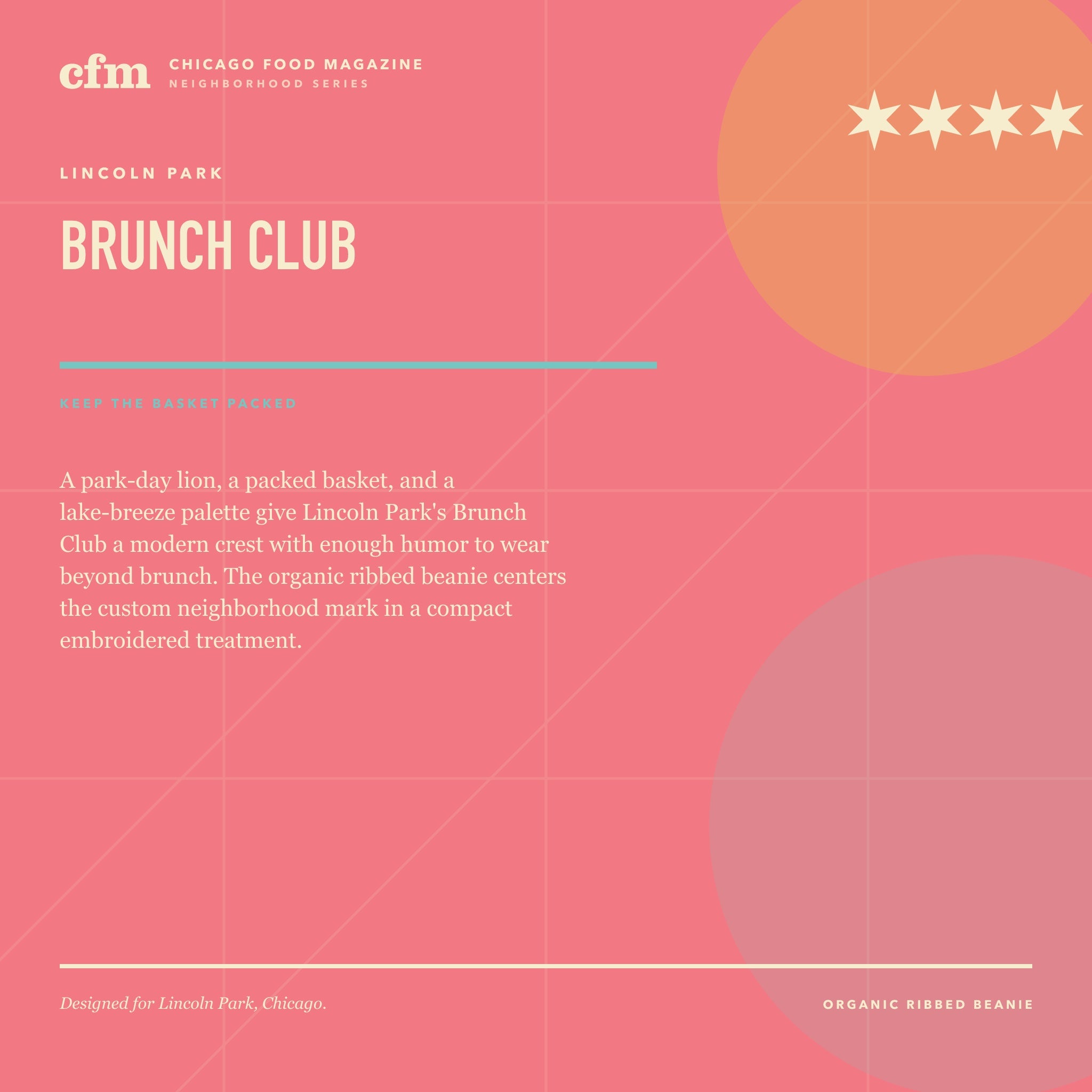 Lincoln Park organic ribbed beanie, Brunch Club design story