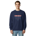 Chicago Collegiate garment-dyed crewneck in True Navy, primary view