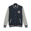 Chicago Collegiate heavyweight letterman jacket in Oxford Navy and heather gray, primary view
