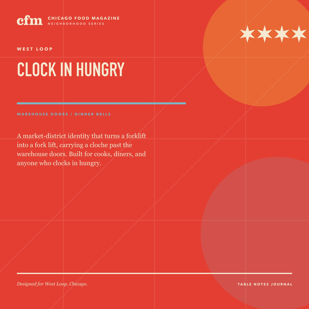 West Loop table notes journal, Clock in Hungry design story