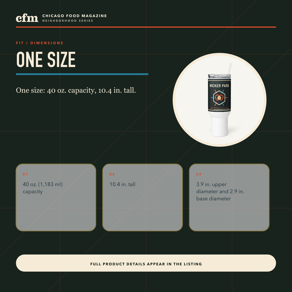 Wicker Park 40 oz travel mug, size, fit, and dimensions guide